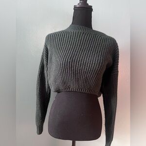 Dark Green cropped sweater